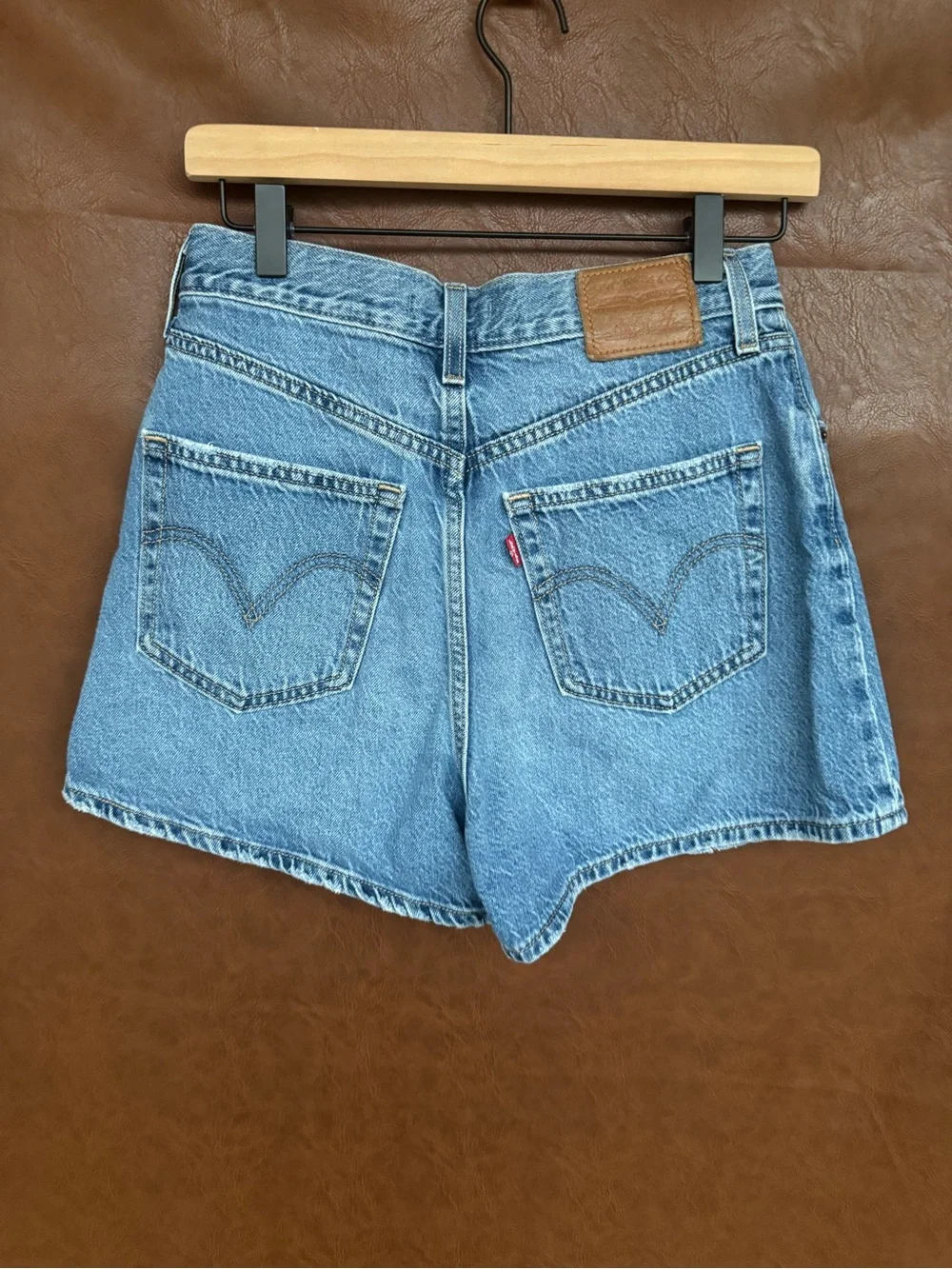 Levis High Loose Shorts Womens 26 High Rise Relaxed Denim Jean Shorts Blue